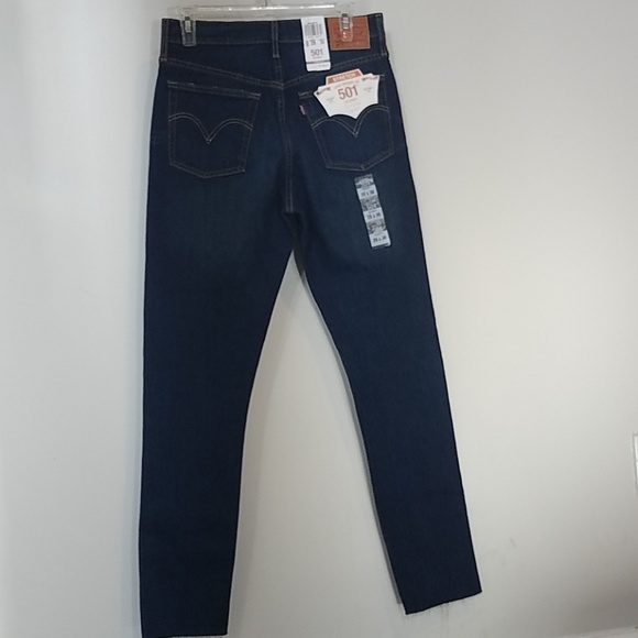 Nwt [LEVIS 501] SKINNY Button FLY Raw Hem Jeans - Picture 2 of 5